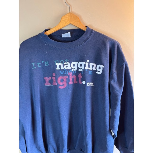 Vintage Girls With‎ Attitude Crewneck Sweatshirt - Womens XL - Picture 2 of 5